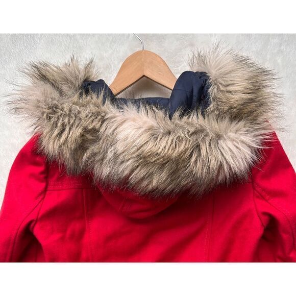 American Eagle Outfitters Red Toggle & Rope Duffle Wool Coat Jacket, Size Small - Picture 12 of 15